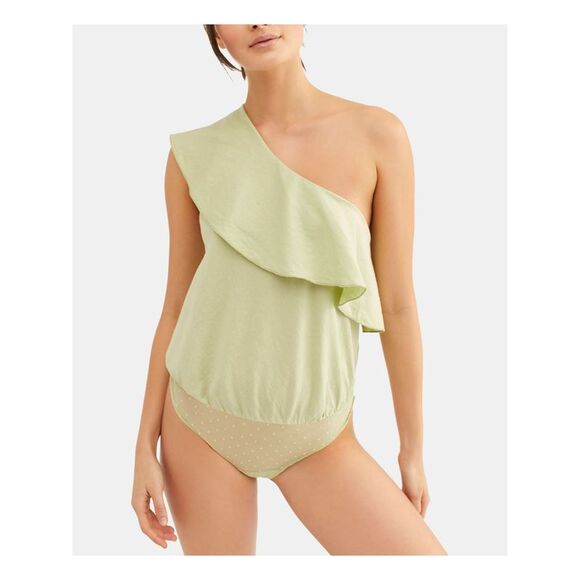 FREE PEOPLE Tops - FREE PEOPLE Womens Green Sleeveless Body Suit Top Size: XS